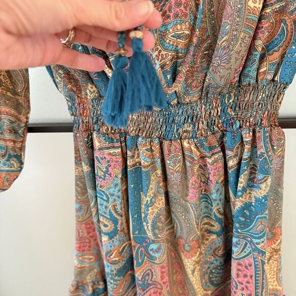 Paani Anthropologie Block Print Short Swing Mini Dress Size Small 2 4 - Picture 10 of 12